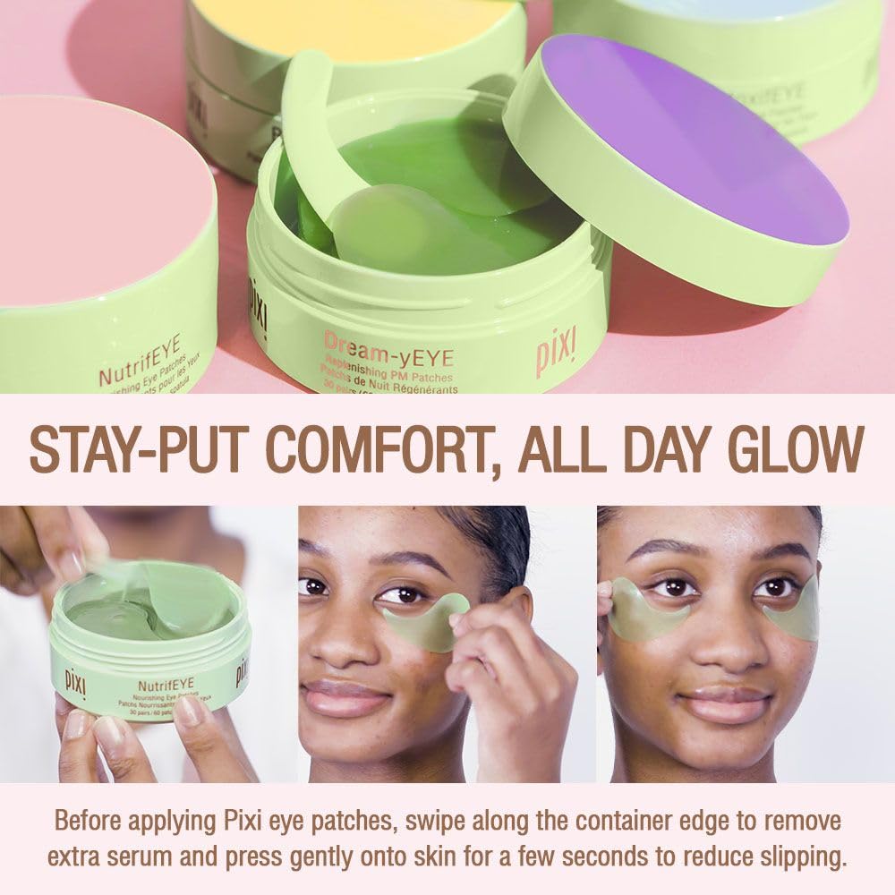 Close-up of a Pixi NutrifEYE patch texture highlighting cooling gel