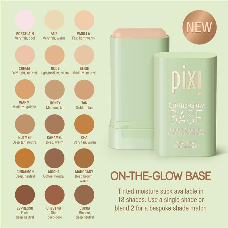 Pixi On-the-Glow ingredients label highlighting ceramide and berry antioxidants