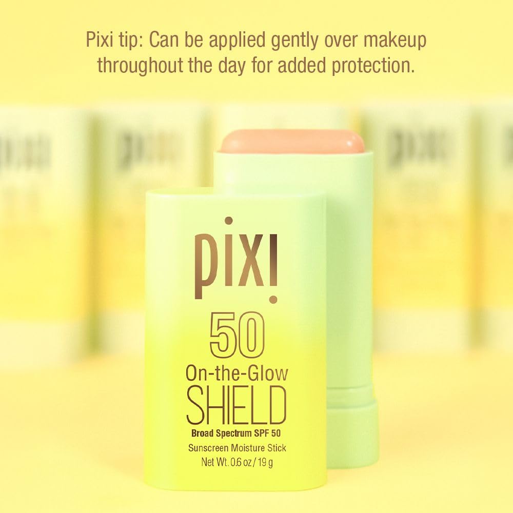 Pixi product label close-up highlighting SPF 50 and ingredient list