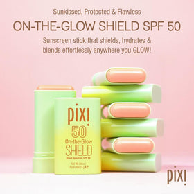 Pixi sunscreen stick open close-up demonstrating easy twist-up use
