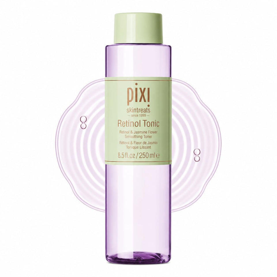 Pixi bottle front packaging showing product and benefits