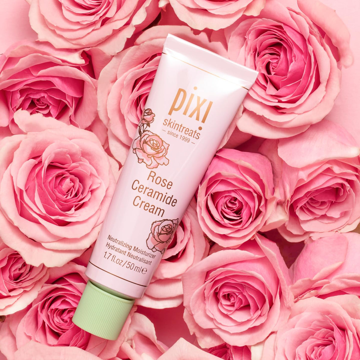 Pixi rose oil ingredient shot highlighting botanical source and nourishing benefits