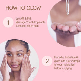 Pixi oil texture spread on skin demonstrating fast absorption and glow