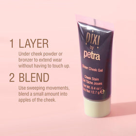 Pixi swatch on forearm illustrating Flushed shade and natural finish