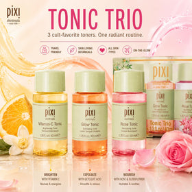 Pixi glow tonic bottle close-up highlighting gentle exfoliating benefit