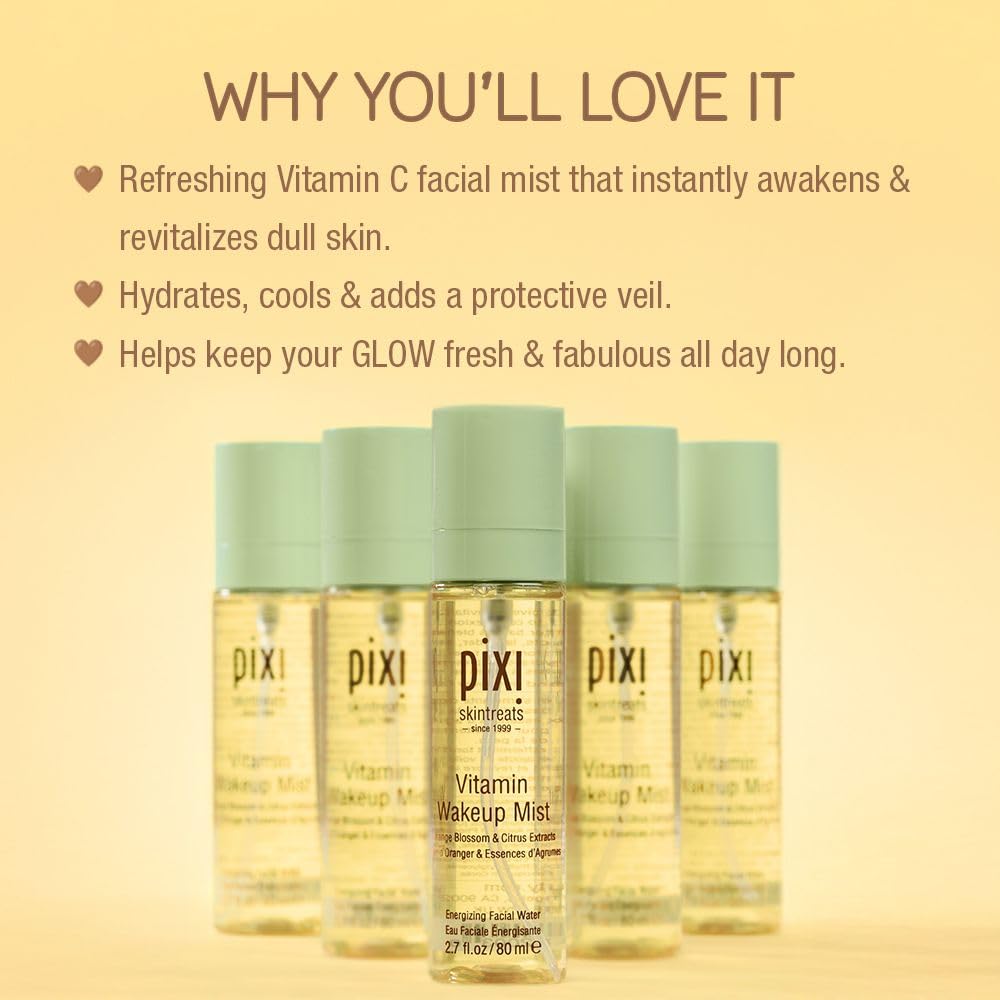 Pixi wakeup mist texture spray action fine mist demonstration for instant cooling benefit