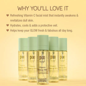Pixi wakeup mist texture spray action fine mist demonstration for instant cooling benefit