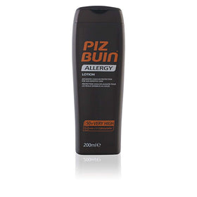 Piz Buin lotion applied on arm at beach demonstrating lightweight protection