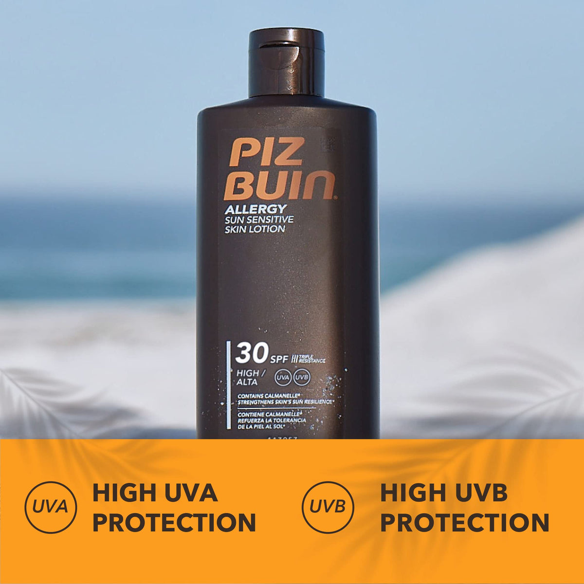 Piz Buin cap and nozzle detail showing easy, controlled application