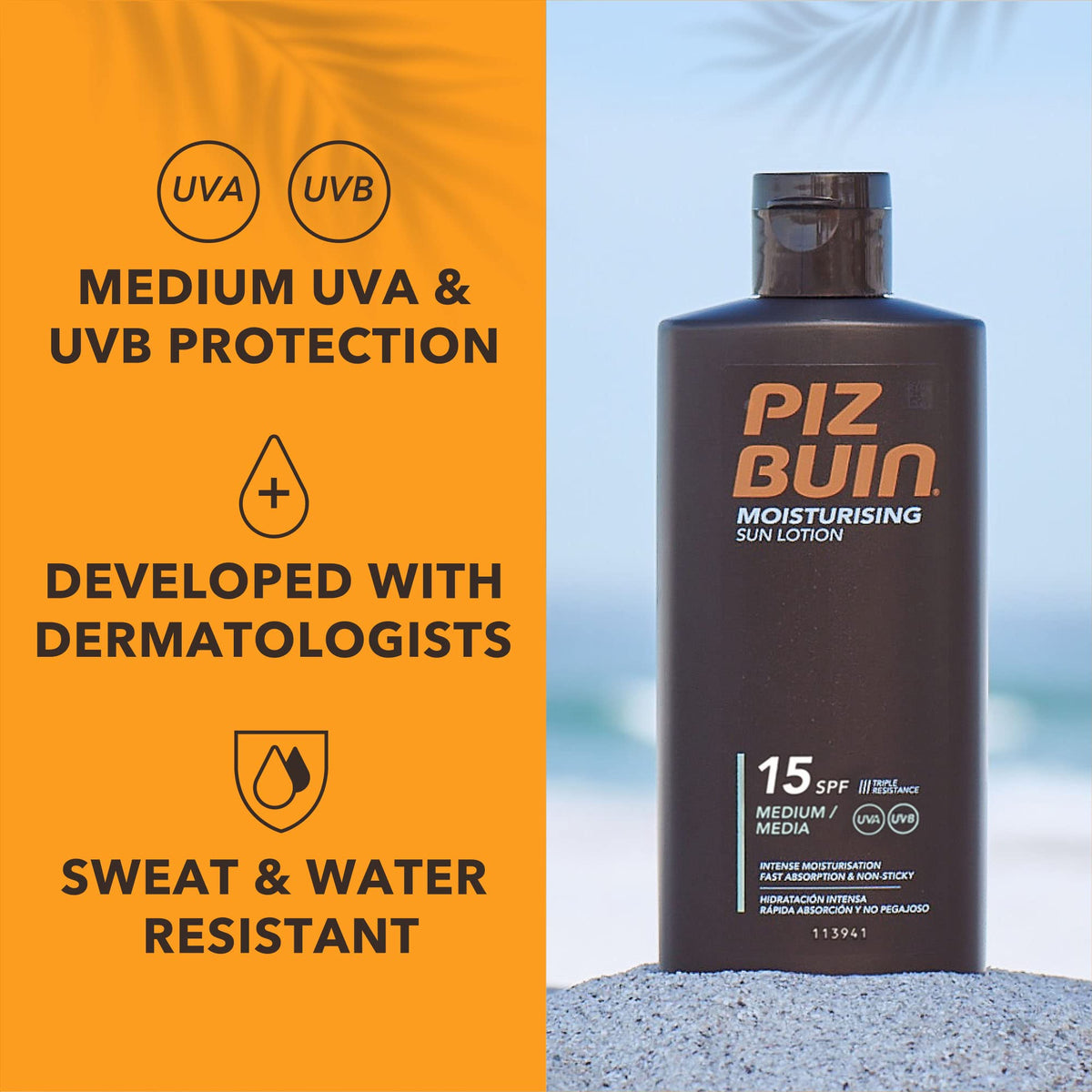 Piz Buin in a day bag showing portability and outdoor protection benefit