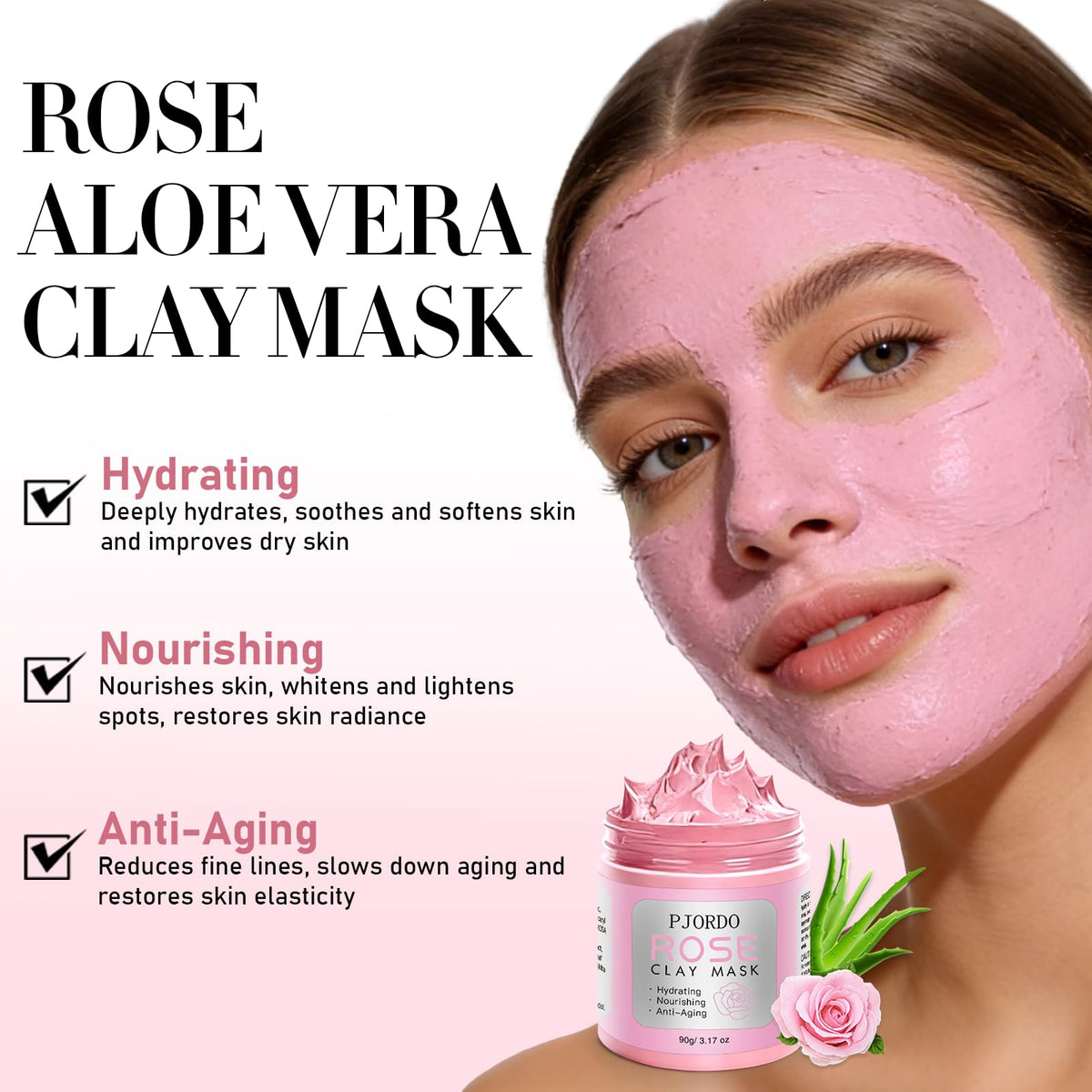 Pjordo avocado green tea mask spread on spatula illustrating hydrating, soothing action