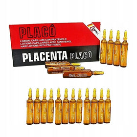 Placenta Placo product label close-up with Made in Italy mark, assures origin quality