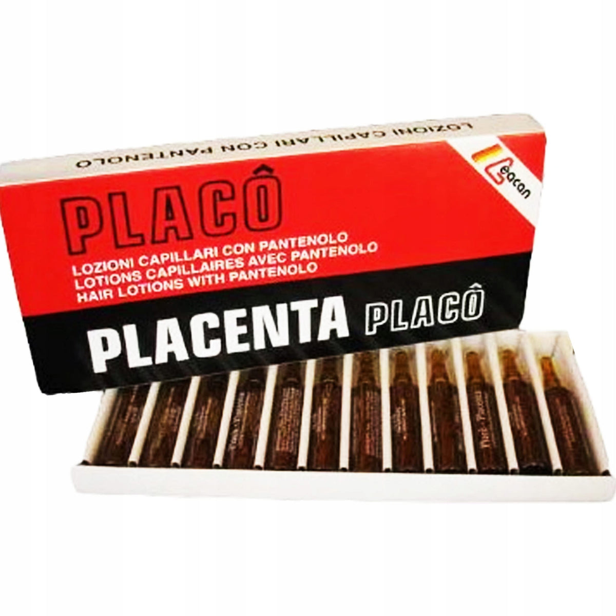 Placenta Placo in bathroom routine setting, conveys easy at-home application benefit