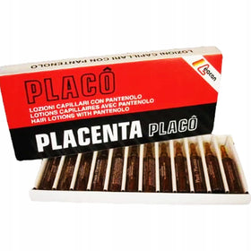 Placenta Placo in bathroom routine setting, conveys easy at-home application benefit