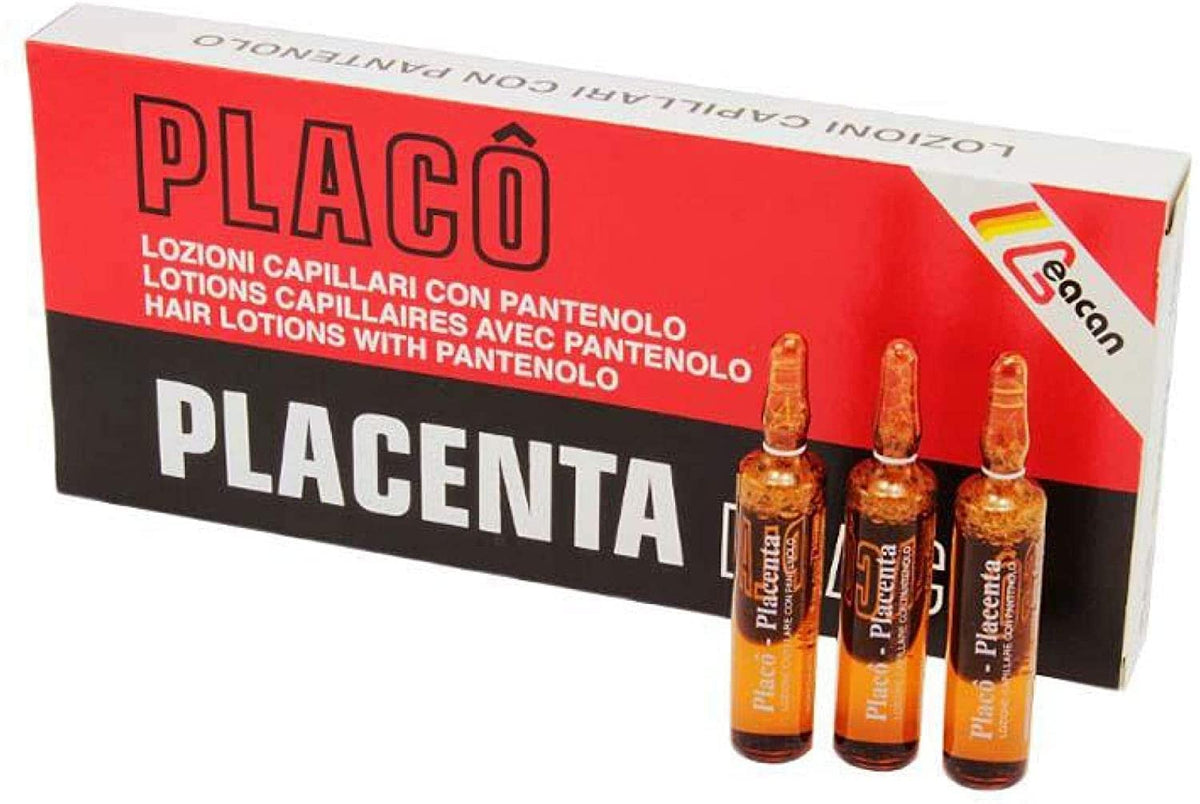 Placenta Placo single 10 ml ampoule close-up, shows precise single-dose convenience