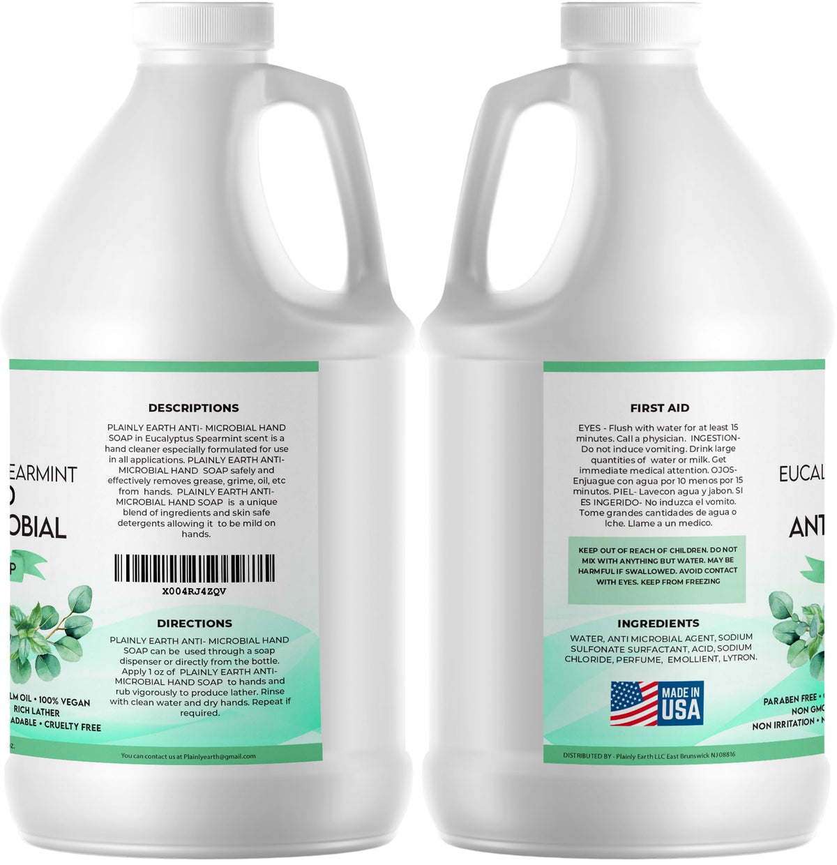 Plainly Earth pump dispensing soap showing easy refill and controlled use