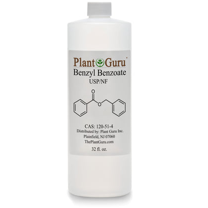 Plant Guru benzyl benzoate front packaging showing bottle and capacity benefit clarity