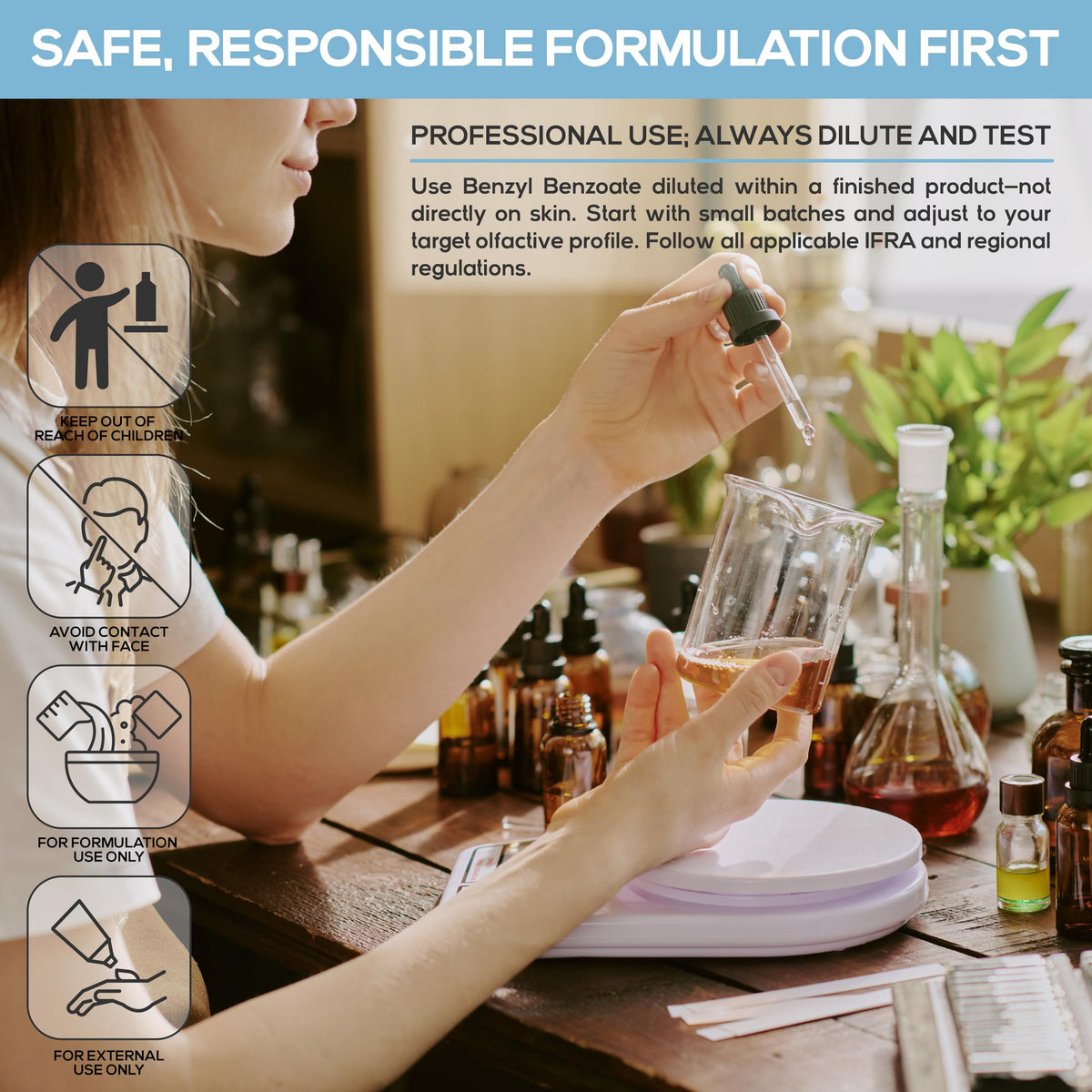 Plant Guru ingredient staged with haircare tools showing formulation-ready benefit