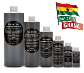 Plant Guru close-up label highlighting handmade Ghana origin