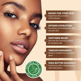 Plant Guru applying shea butter to hand to demonstrate moisturizing effect