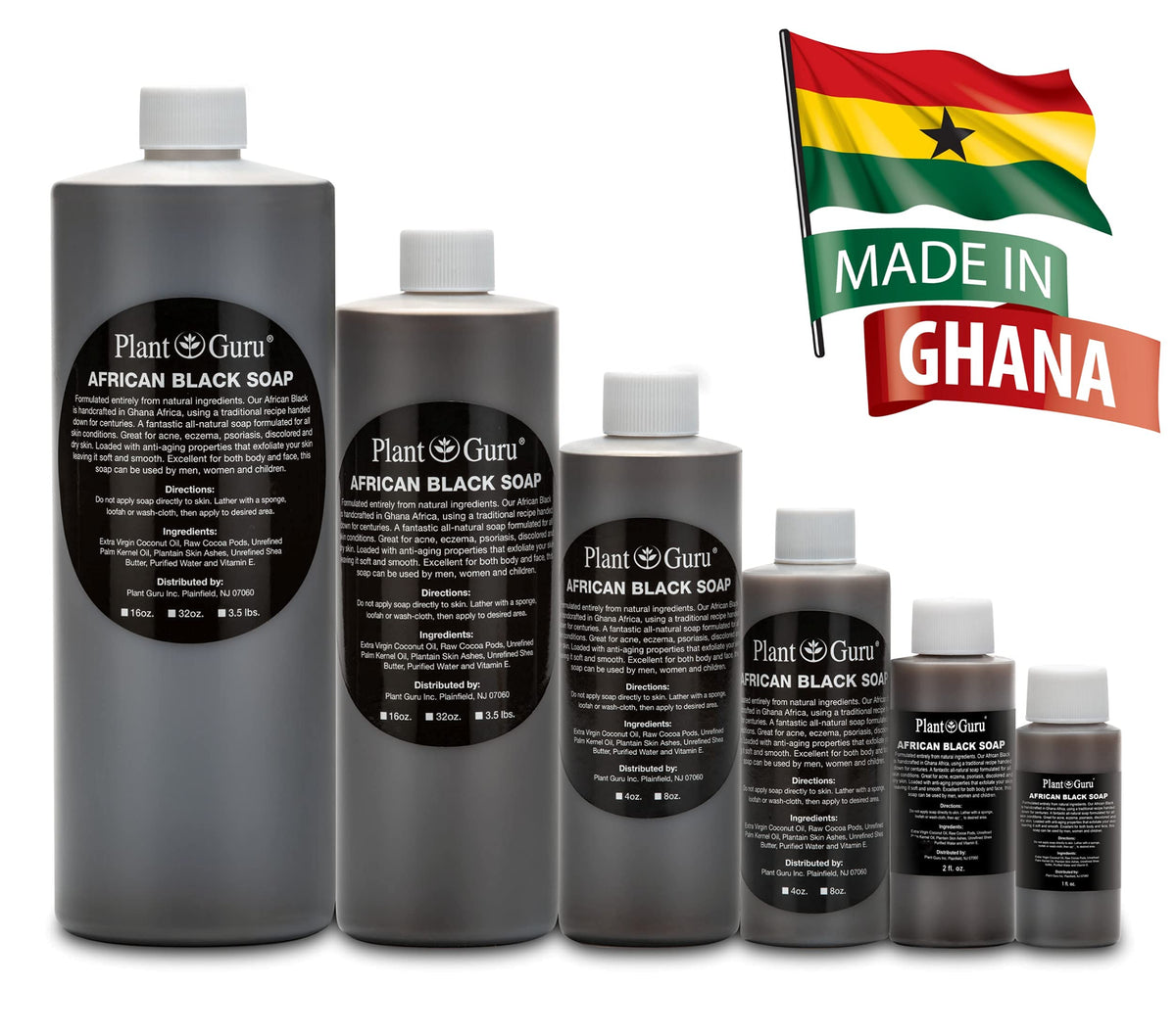 Plant Guru detailed label shot listing natural ingredients and traditional origin benefit