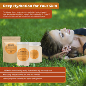 Plant Guru applying mango butter to hair to reduce breakage and dryness