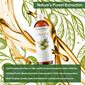 Plant Guru oil pouring stream demonstrating smooth texture and easy blending