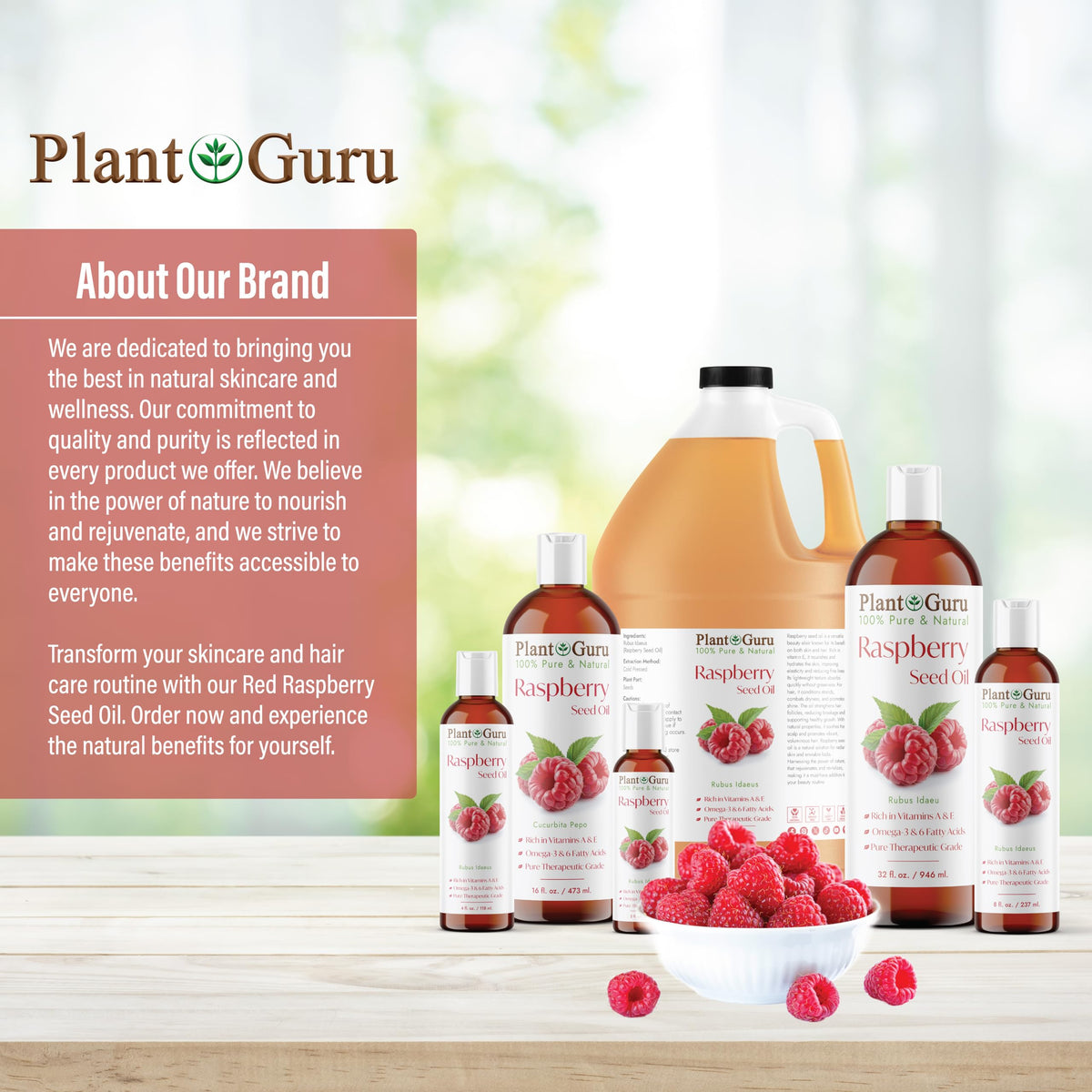 Plant Guru bottle in bathroom setting suggesting daily skincare routine benefit
