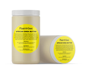 Plant Guru close-up of ivory shea butter texture showing creamy paste for moisturizing