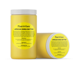 Plant Guru close-up texture of yellow raw shea butter showing rich creaminess