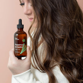 Plant Therapy sweet almond oil pour detail illustrating moisturizing and shine enhancement