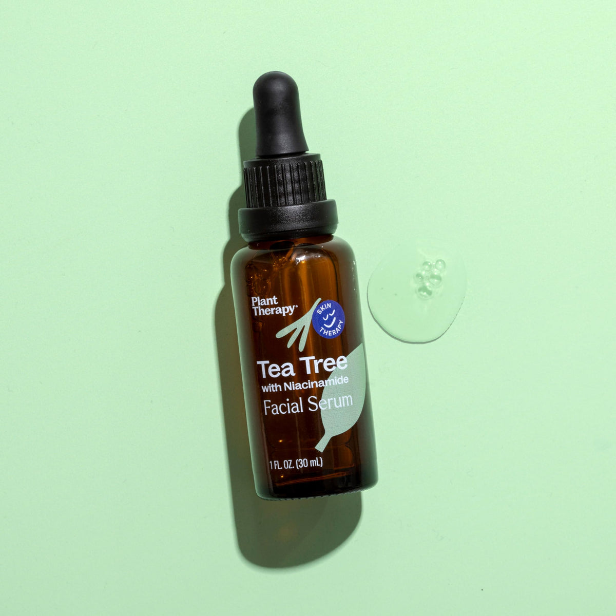 Plant Therapy application on cheek showing easy blending and quick absorption benefit