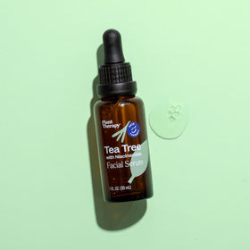 Plant Therapy application on cheek showing easy blending and quick absorption benefit