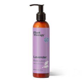 Plant Therapy front packaging showing bottle and lavender for clear product identification and appeal
