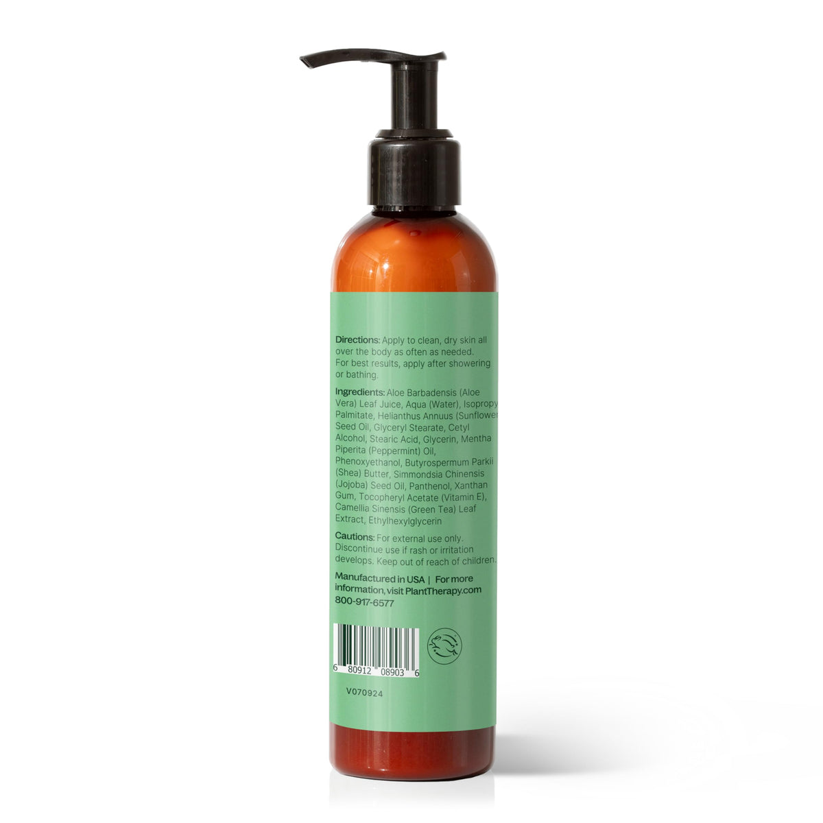Plant Therapy 8 oz bottle beside everyday items for size and scale