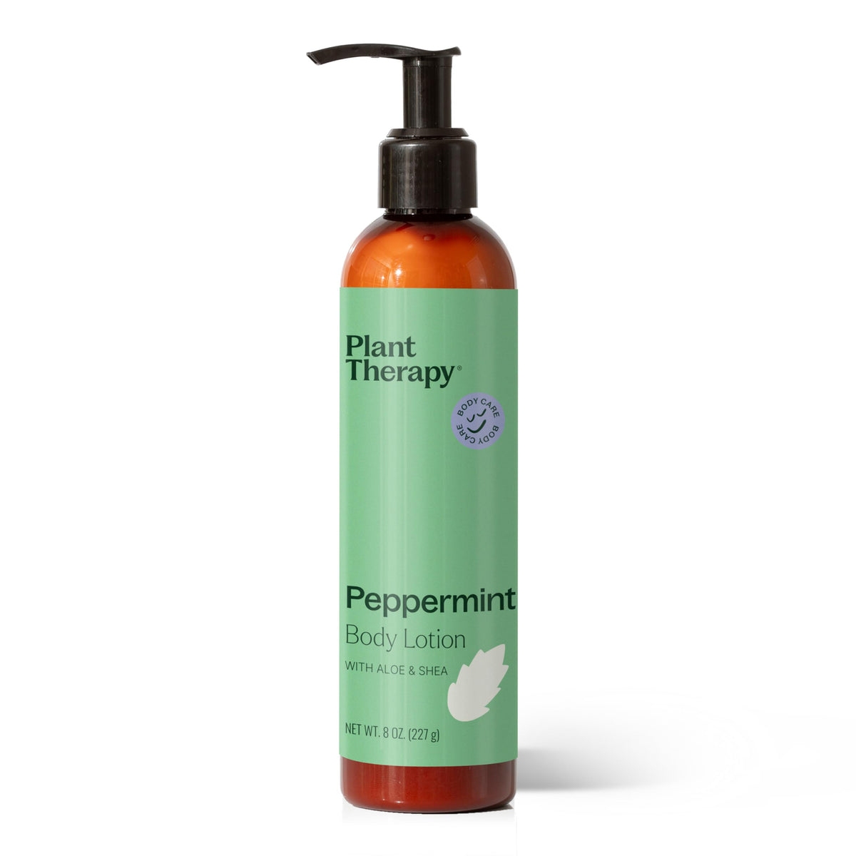 Plant Therapy front bottle showing label and peppermint benefit