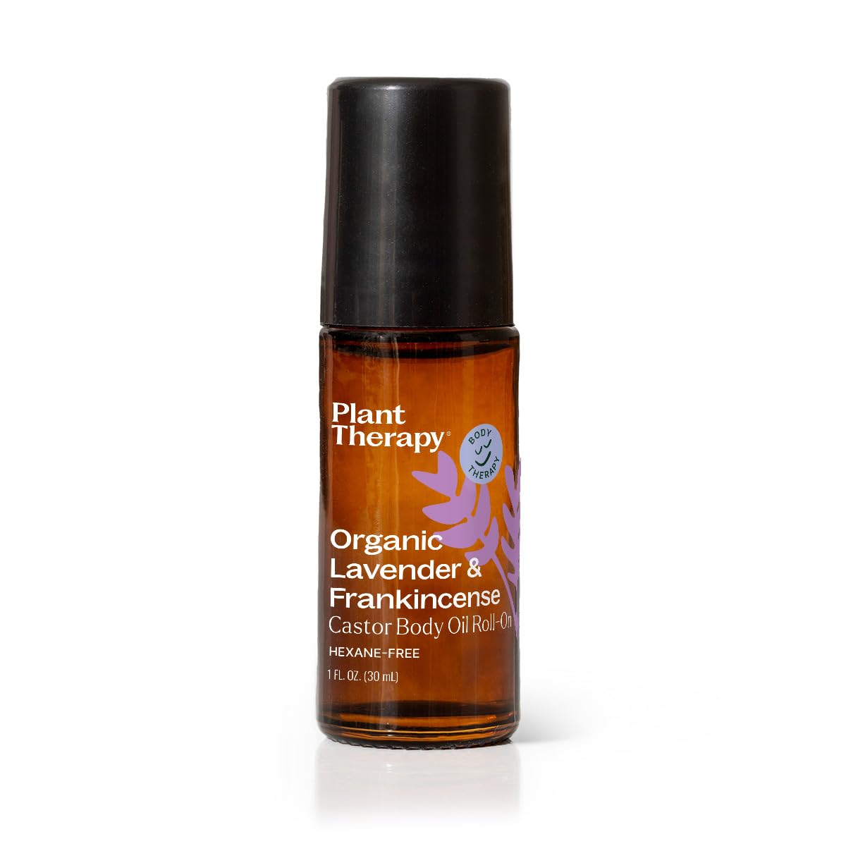 Plant Therapy roll-on front packaging showing clean organic design and benefits