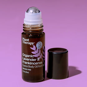 Plant Therapy roll-on on wrist for aromatherapy and calming scent moment