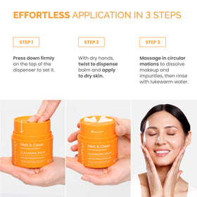PLANTIFIQUE emulsified balm with water showing easy rinse and hydration