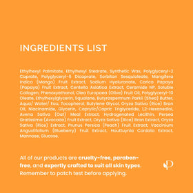 PLANTIFIQUE rinsed skin image showing hydrated, non-greasy finish benefit