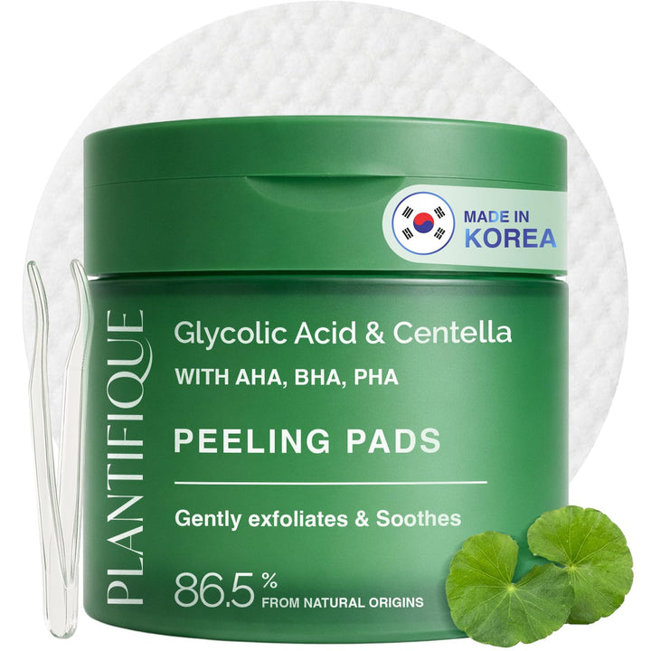 PLANTIFIQUE front packaging showing 60 pads and refillable jar benefits