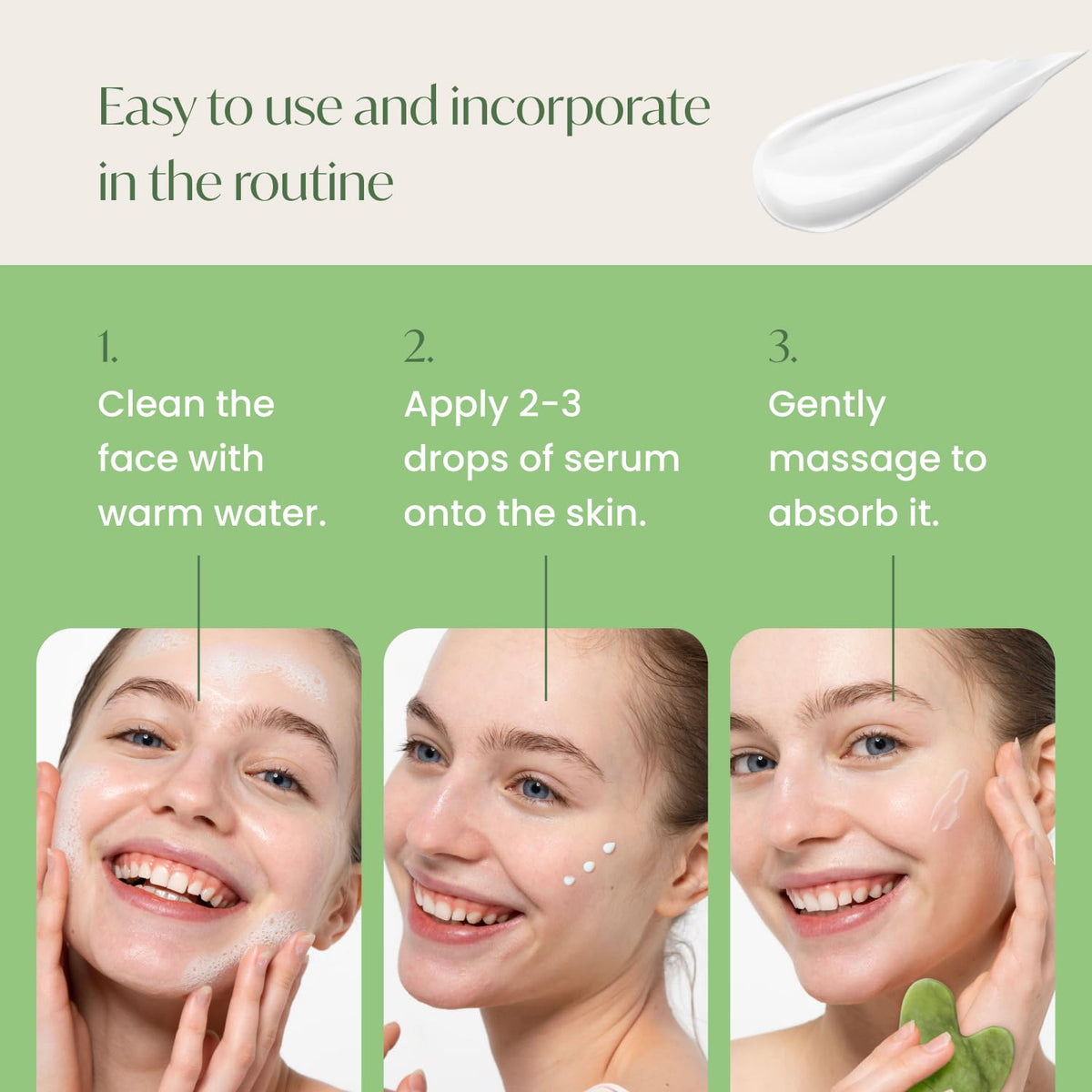 PLANTIFIQUE used with gua sha on face showing improved lymphatic drainage and contouring