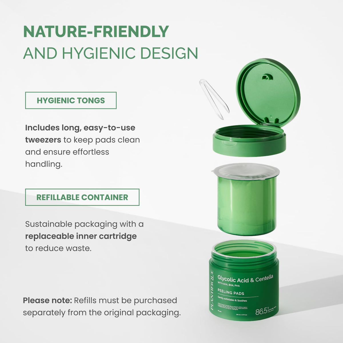 PLANTIFIQUE ingredient collection featuring niacinamide and CICA soothing benefits