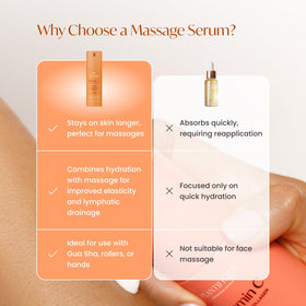 PLANTIFIQUE bottle next to hand to show size and practical at-home massage portioning