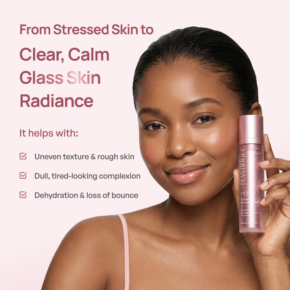 PLANTIFIQUE serum texture droplet demonstrating hydration delivery