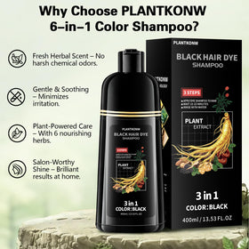 Plantkonw user wearing gloves applying shampoo showing safe simple use benefit