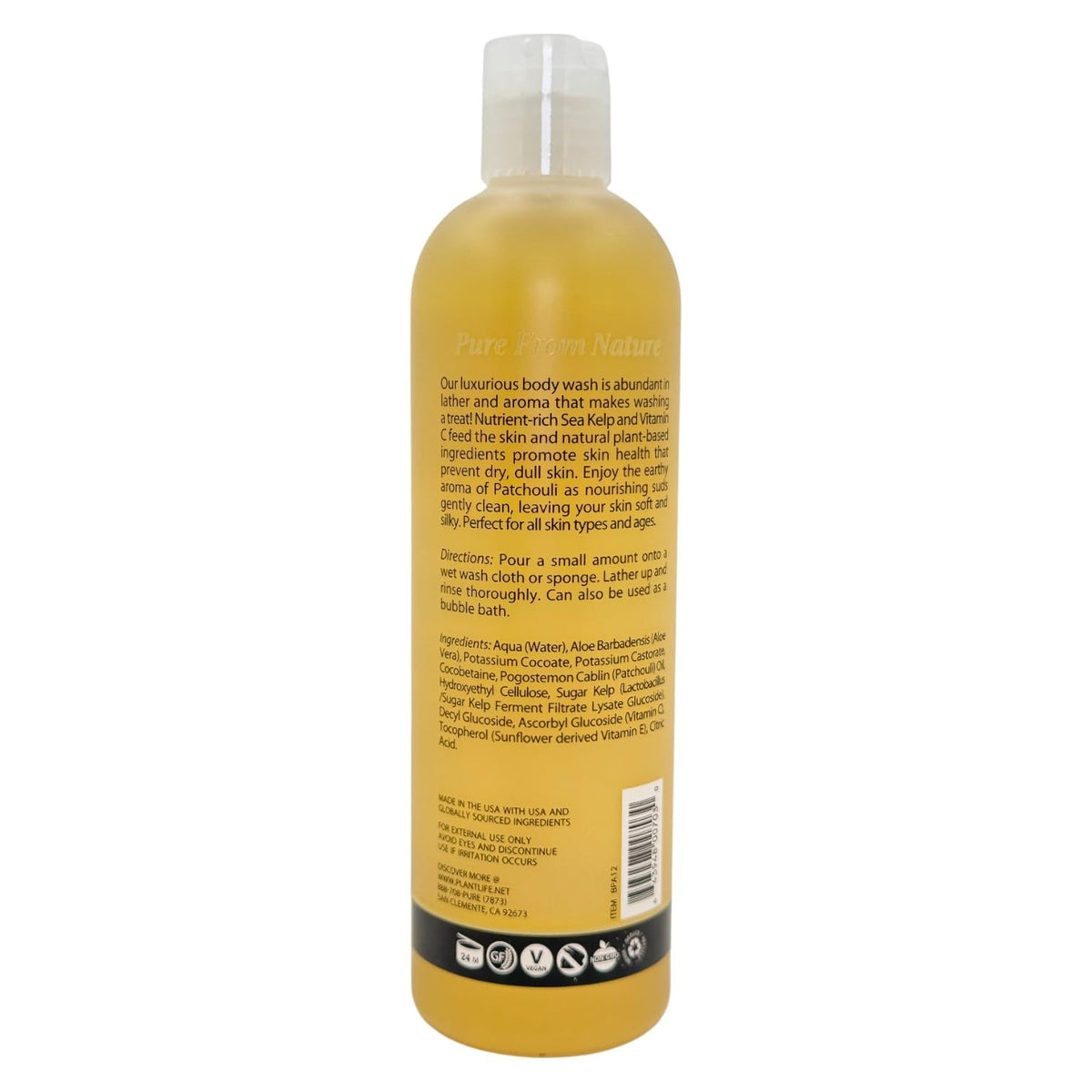 Plantlife patchouli lifestyle bathroom scene conveying calming aromatherapy benefits