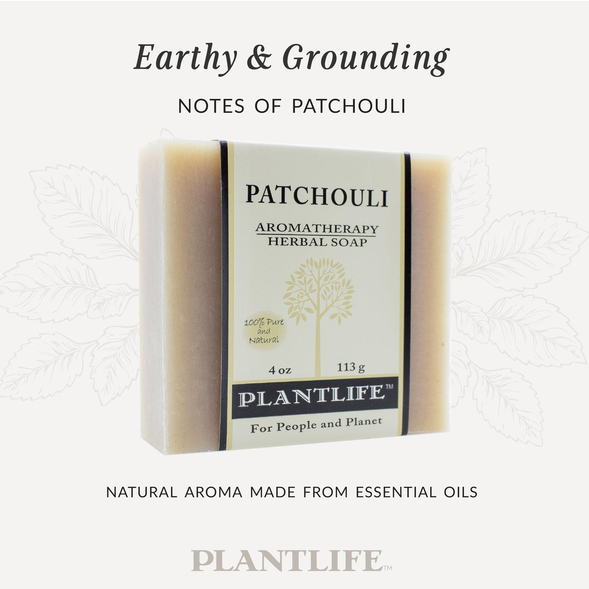 Plantlife patchouli foam texture on washcloth showing creamy lather and cleansing