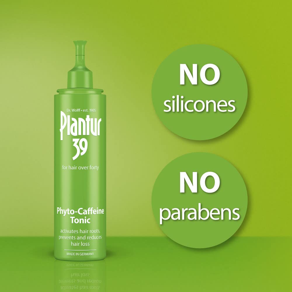 Plantur 39 being applied to scalp demonstrating easy daily targeted treatment