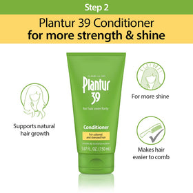 Plantur 39 conditioner texture pouring to show nourishing, lightweight moisture